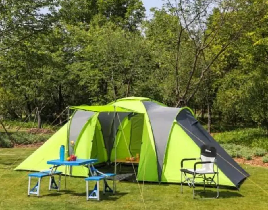 Les Hortensias Grande Tente Familiale Deux Chambres Et Sejour Vue Mer Sur Camping Nature Plestin-les-Greves