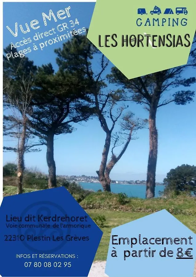 Les Hortensias Grande Tente Familiale Deux Chambres Et Sejour Vue Mer Sur Camping Nature Plestin-les-Greves 0*,  France